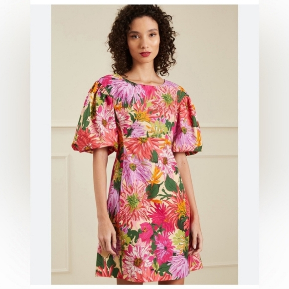 MaxMara Weekend Womens Floral Coccole Dress 16 Pink Coquette Girl Cottagecore - Picture 2 of 16